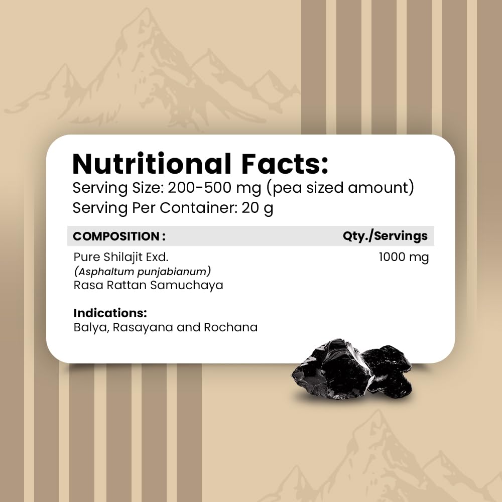 Nirvasa Pure & Original Himalayan Shilajit/Shilajeet Resin 2x20g | 100% Natural with 70% Fulvic Acid & 84+ Trace Minerals | Boosts Energy, Stamina, Strength & Immunity | 200-500 mg/ Serving – Pack of 2