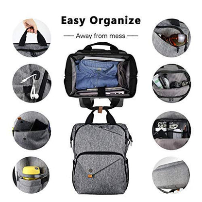 Hap Tim Laptop Backpack 15.6/14/13.3 Inch Laptop Bag Travel Backpack for Women/Men Waterproof School Computer Bag Large Capacity Bookbag for College/Travel/Business (7651US-G)