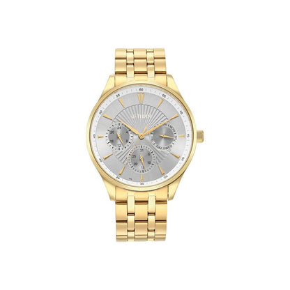 Titan Opulent LII Quartz Multifunction Silver Dial Golden Metal Strap W- image 4
