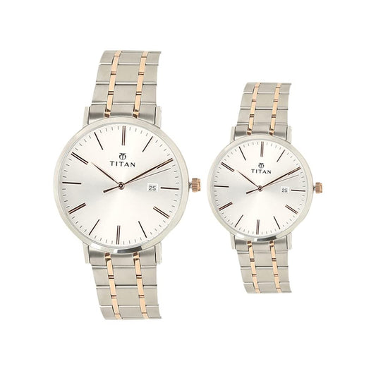 Titan Modern Bandhan Analog Silver Dial Unisex's Watch-NN9400294202KM01
