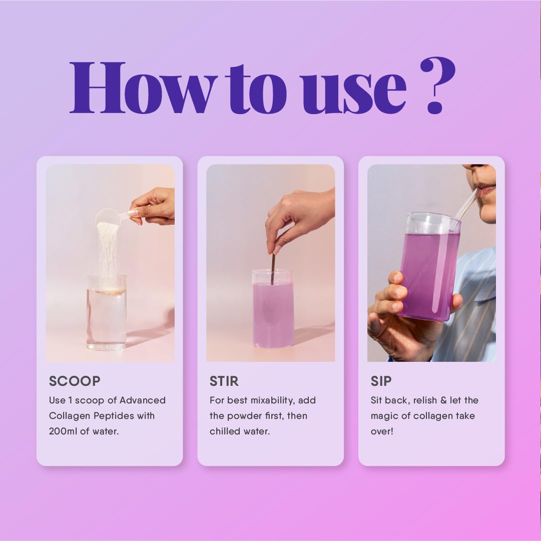 Trunativ Collagen Supplements | Advanced Japanese Marine Collagen Powder for Women & Men | Type 1 and 3 Hydrolyzed Peptides | Supplement with Hyaluronic Acid | Supports Skin Glow, Hair Growth, and Nail Strength | Blueberry Lavender (200g)