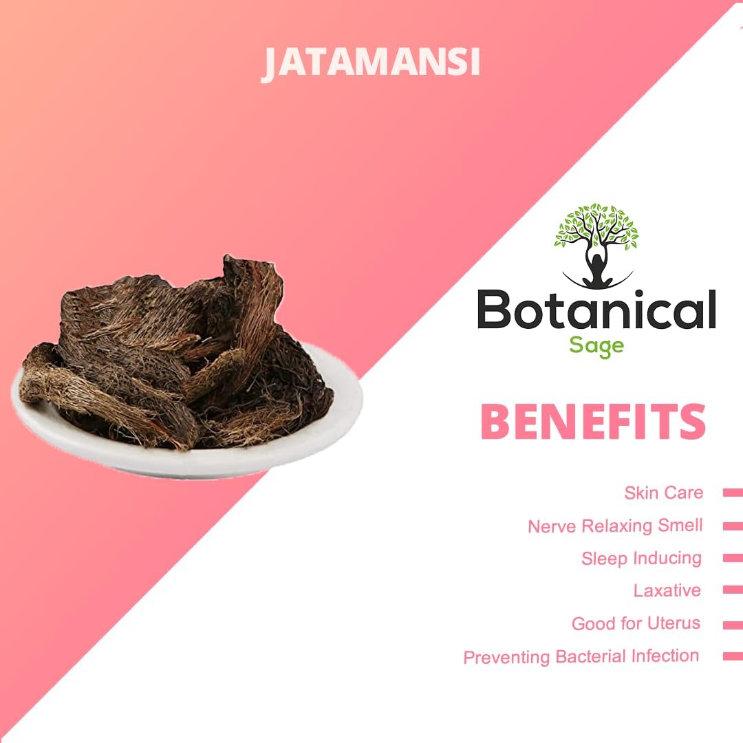 Botanical Sage- Jatamansi | Baalchadd - Nardostachys Jatamansi - Nard Indian | Spikenard Muskroot 100 grams | Selected | Extra Cleaned