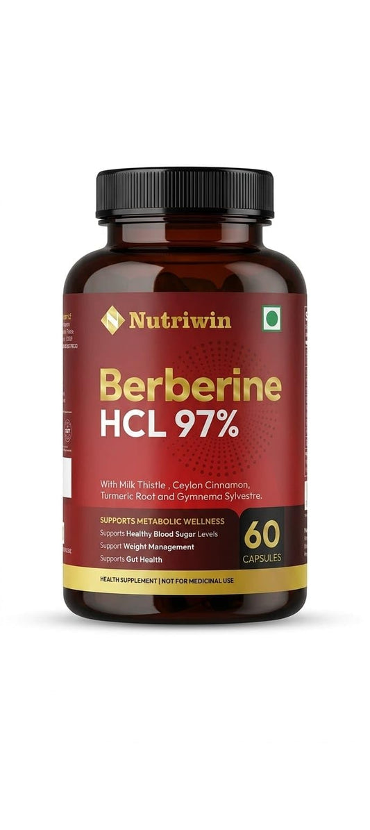 Berberine Supplement for PCOS and Insulin Resistance with Milk Thistle, Ceylon Cinnamon, Turmeric & Gymnema | Supports Metabolic Wellness | 60 Capsules
