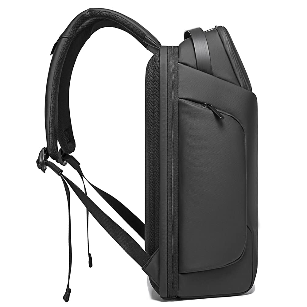 BANGE Smart Trendy 20L Durable Oxford Backpacks Anti-Theft USB Waterproof 1.2KG W 15.6in Laptop School Travel Black Bags,7277,Large