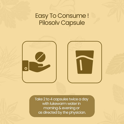 Krishna's Pilosolv Capsules | Herbal & Natural Formula for Digestion | Ayurvedic Supplement - 60 Caps