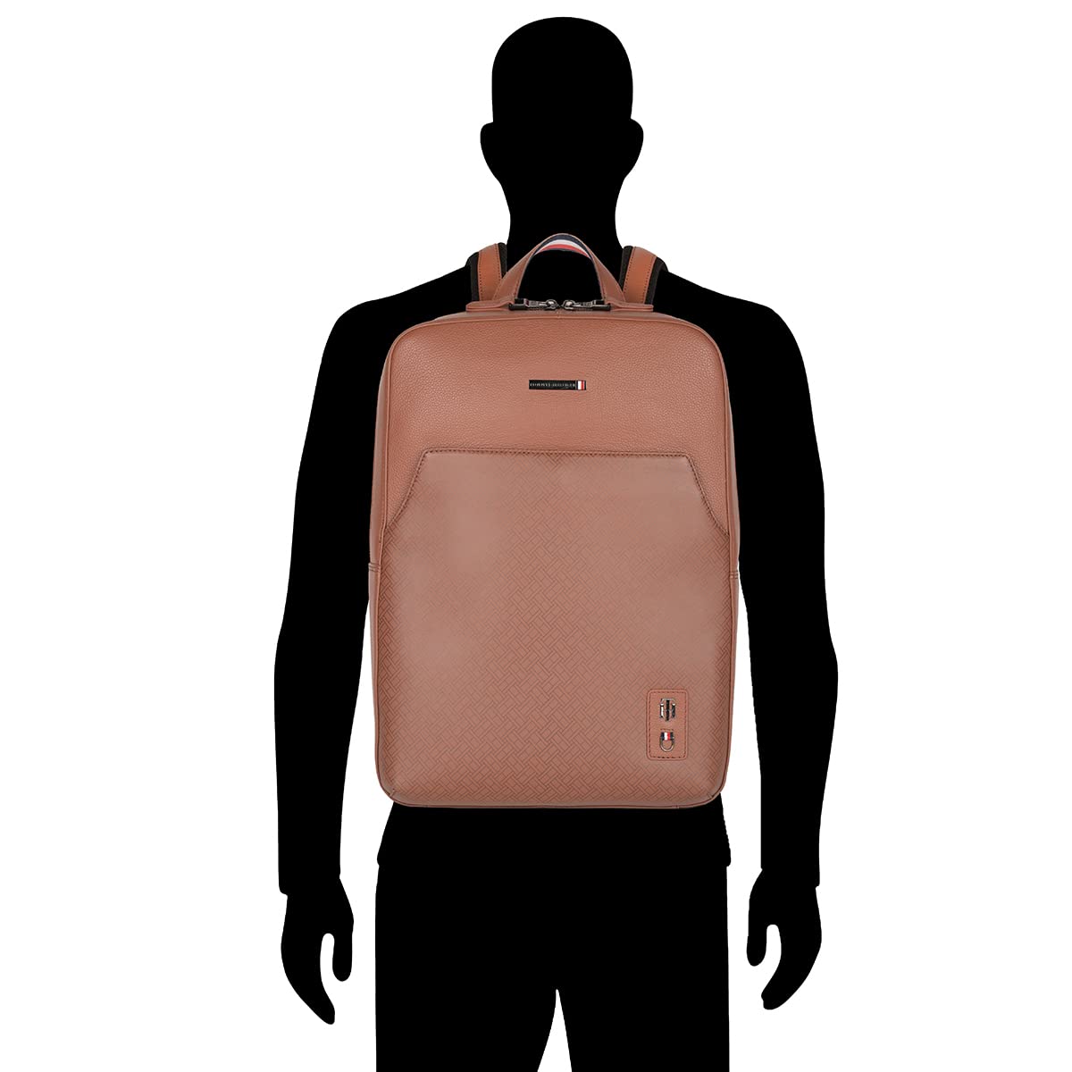 Tommy Hilfiger Prudence Unisex Leather 14 inch Laptop Backpack Tan
