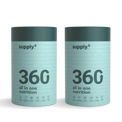 Supply6 360 Ultimate Health Powder for Women & Men | Comprehensive Daily Supplement with 63+Vitamins, Minerals, Probiotics, and Superfoods | Supports Gut Health, Energy, Immunity (30 Servings)