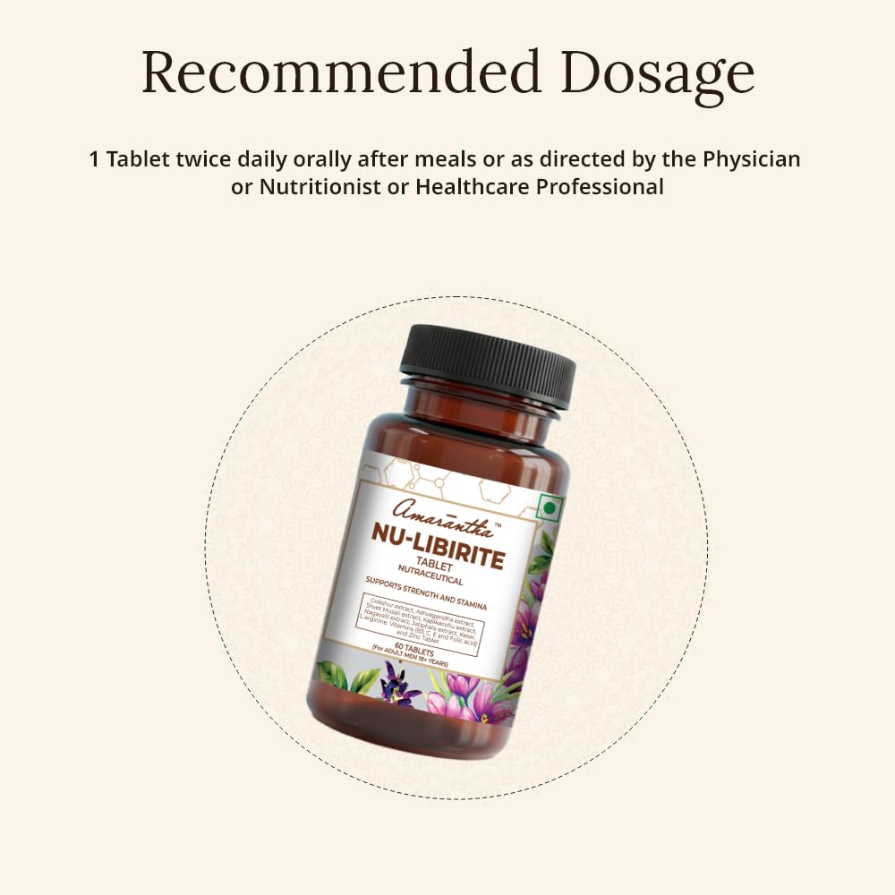 Amarantha Nu- Libirite Tablet | 60 Tablets | Supports healthy Testosterone levels