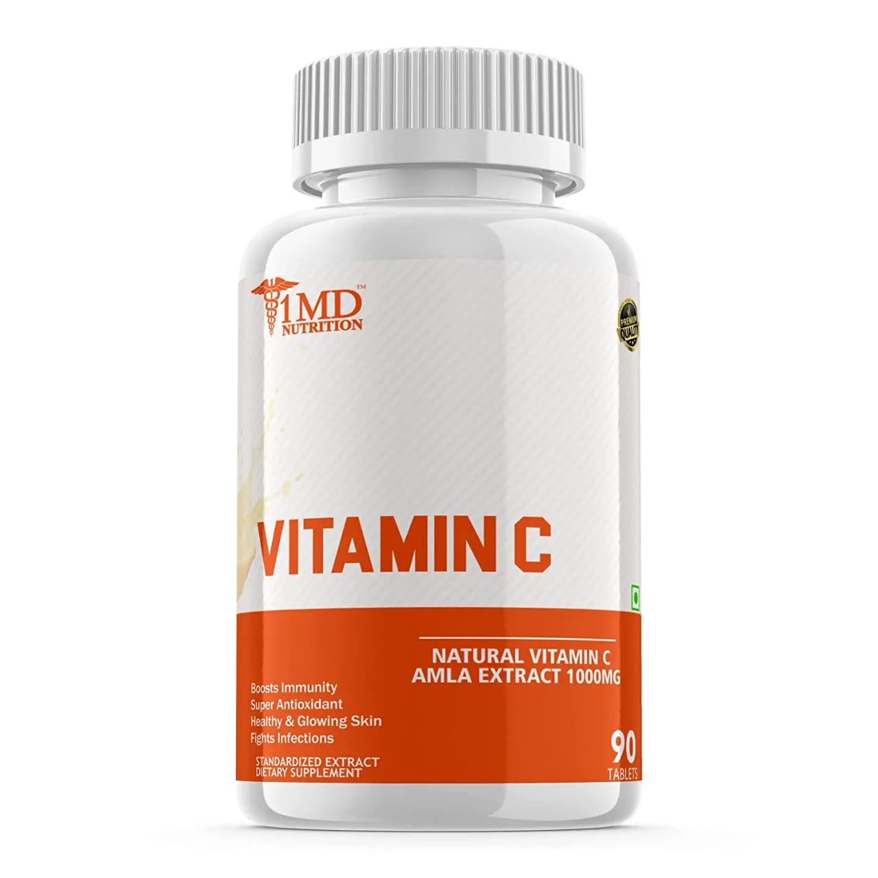 1MD NUTRITION VITAMIN C 1000mg | Super Antioxidants & Immune Booster | 90 Tablets