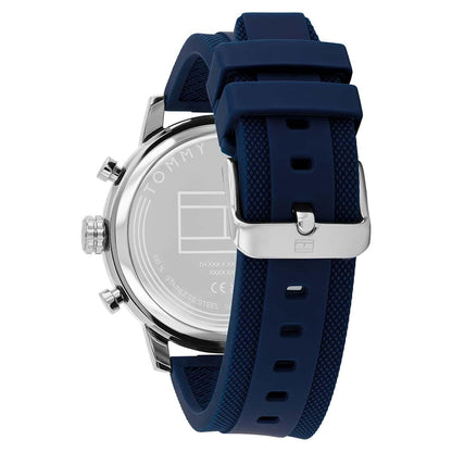 Tommy Hilfiger Rocky Quartz Analog with Blue Dial Blue Silicone Strap Watch for Men - TH1792177