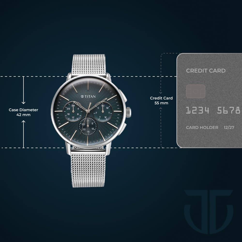 Titan Analog Anthracite Dial Men's Watch-90200SM01- image 2