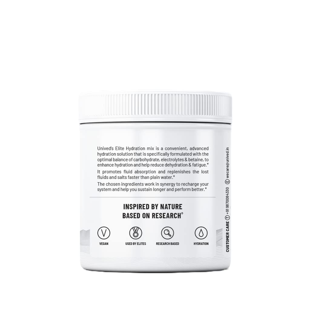 Unived Elite Hydration Mix | Essential Electrolytes and Betaine for Optimal Hydration & Fluid Uptake | Hydration Multiplier | Low Calorie Hydration Drink | 16 Servings - Lime Buzz (Caffeinated)