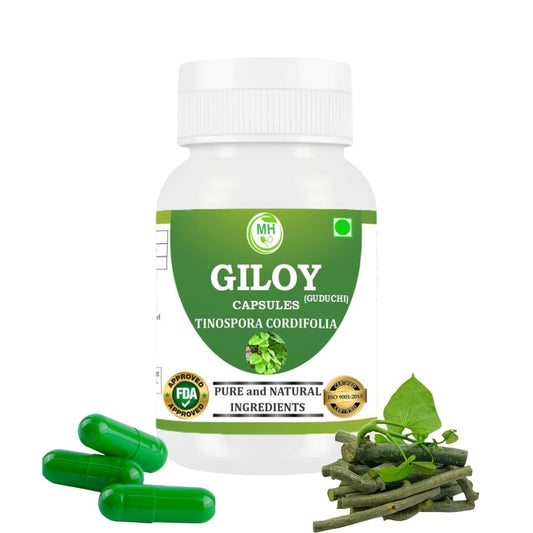 Morsan's Giloy (Tinospora cordifolia) Capsules, Pack of 60 x 500 mg. Veg. Capsules (1)