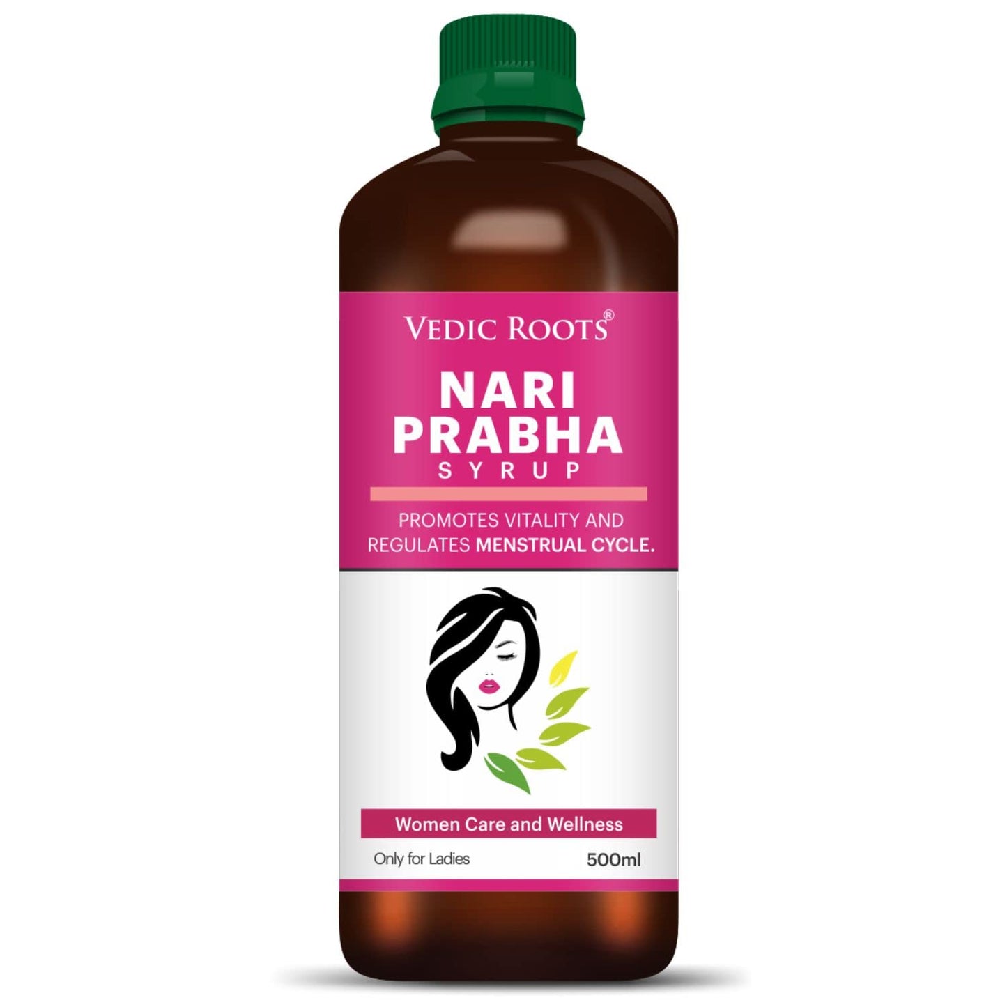 VEDIC ROOTS Ayurvedic Nari Prabha Women Health Care Syrup|PCOS PCOD & Irregular Periods Balance Tonic/Supplement|Leucorrhoea,White Discharge,Periods Pain & Body Ache Relief Medicine - 500 ML