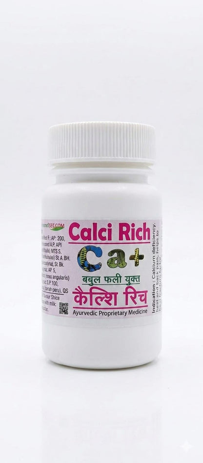 Riddhi Healthcare Calci Rich with Magnesium and Vitamin D3 | Supports Strong Bones | Maintains Healthy Calcium Levels & Better Absorption | Promotes Bone Strength & Density | Overall Bone Health | 60 Tablets