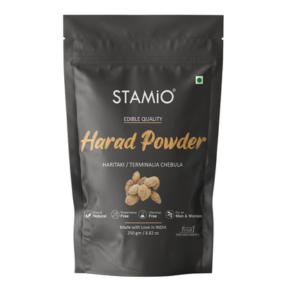 STAMIO Harad/Haritaki Powder 250 gm | Terminalia chebula | Kadukkai Podi/Karakkaya Pudiyamu | Digestive Health | In Pouch 8.82 oz