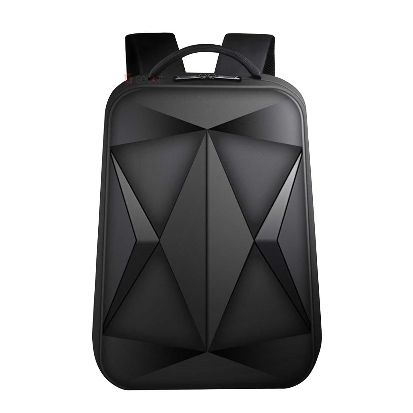 GOCART WITH G LOGO Hard Shell Business Computer Laptop Storage Backpack for Men and Women (Black)