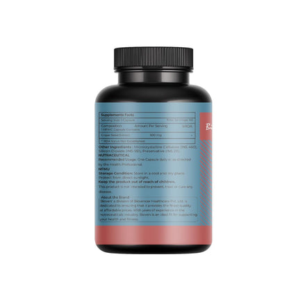 Biovencer Grape Seed Extract| Reduce Blood Pressure | Improve Bone Strength | Helps in Weight Loss | Pack of 60 Veg Capsule