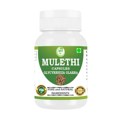 Morsan Healthcare MULETHI Capsules – 60 Veg Capsules | Pure Licorice Root Extract (Glycyrrhiza Glabra) | Natural Herbal Supplement | Ayurvedic Wellness Support | Pack of 1