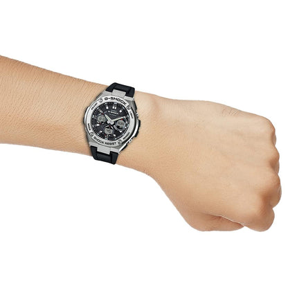 Casio G-Shock GST-S110-1ADR Analog-Digital Black Dial Men Watch Black Resin Strap (G609)