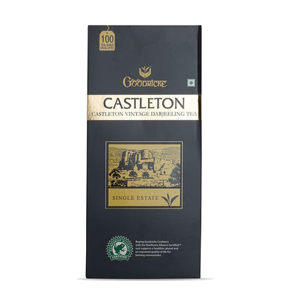 Goodricke Castleton Vintage Darjeeling Tea Bags 100 Count | Premium Single Estate Whole Leaf | Black Tea |Muscatel is a Taste note | Exclusive Tea 180g