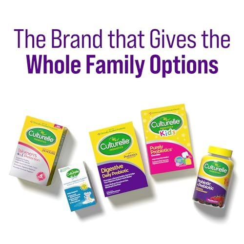 Culturelle Daily Probiotic, Digestive Health Capsules | Works Naturally with Your Body to Keep Digestive System in Balance | With the Proven Effective Probiotic | Packaging May Vary (30 Count)