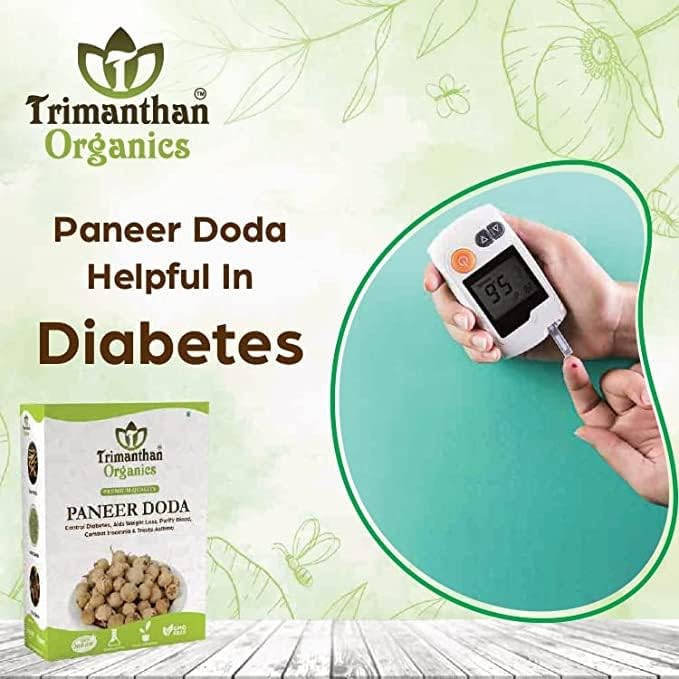 TRIMANTHAN ORGANICS Dried Paneer Phool For Diabetes (Paneer Dodi|Paneer Doda|Paneer Ka Phool|Indian Rennet|Withania Coagulan (250),1 Count