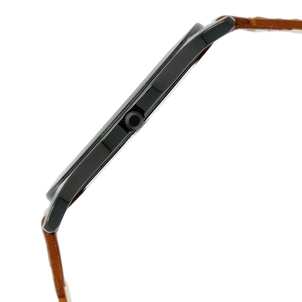 Titan Edge Grey Dial Analog with Date Leather Strap Watch for Men-NS168- image 4