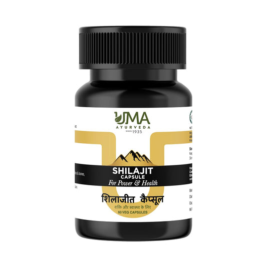 Uma Ayurveda Shilajit Capsules for Men Women | 60 Shilajit Capsule | Purified Sh