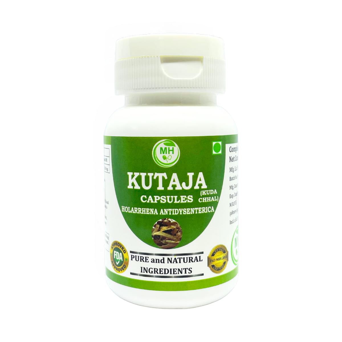 Morsan Healthcare KUTAJA Capsules – 60 Veg Capsules | Holarrhena Antidysenterica Extract | Natural Herbal Supplement | Ayurvedic Wellness Support (pack of 2)