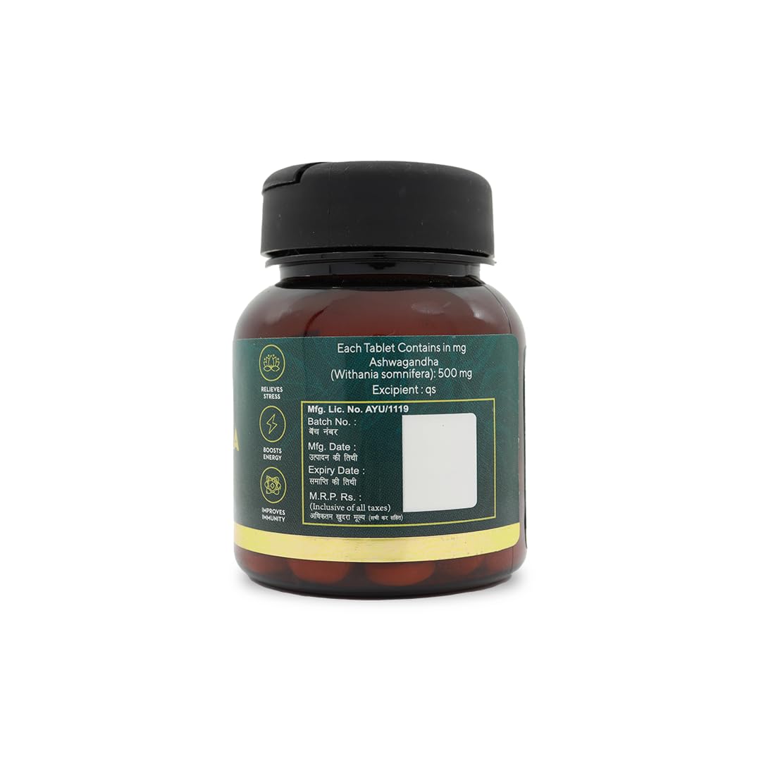 Alarsin Ashwagandha Tablets (60) | Herbal Supplement, Energy Boosting, Stress Relief, Adult Unisex Use