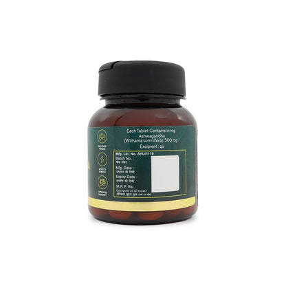 Alarsin Ashwagandha Tablets (60) | Herbal Supplement, Energy Boosting, Stress Relief, Adult Unisex Use