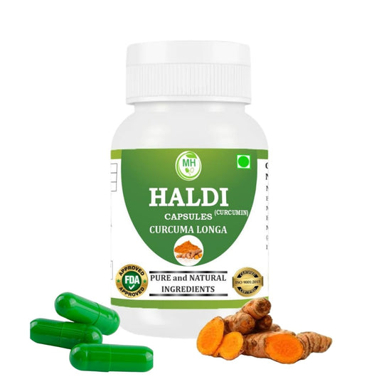 MORSAN HEALTHCARE | Haldi Capsules 500mg – 60 Count | 1 Pack | Vegetarian | Plant-Based | Herbal Supplement | No Artificial Additives | Gluten-Free | Organic |