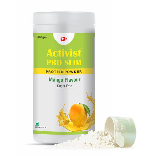 Activist Proslim Powder with Minerals & Multivitamins for Weight Management, Mango Flavour, High-Protein Supplement to Support Healthy Weight Loss, Energy, & Metabolism - 500g