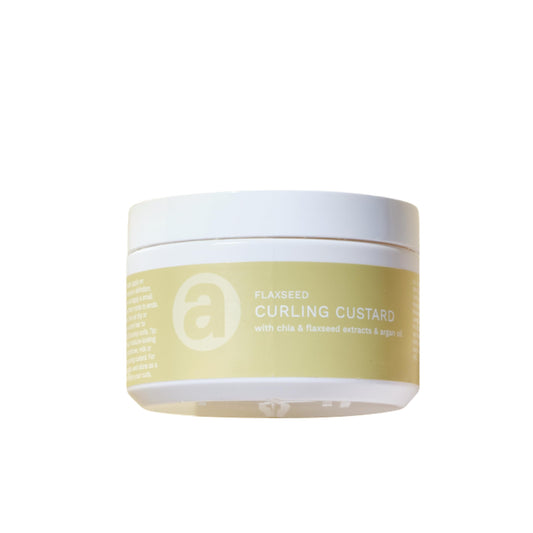 Ashba Botanics Flaxseed Curling Custard For Wavy, Curly, Frizzy & Coily Hair | Argan, Avacado Oil, Shea Butter | Provides Moisture, Controls Frizz, Strong Hold | Phthalates & Parabens Free (gm, 200)