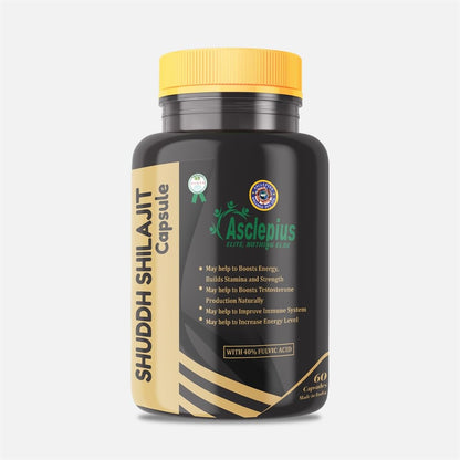 Kirti Health Care Shuddh Shilajit Capsule Ayurvedic Herbal Extract and Traditional Dietary Supplement for Daily Stamina and Wellness, 60 Capsules