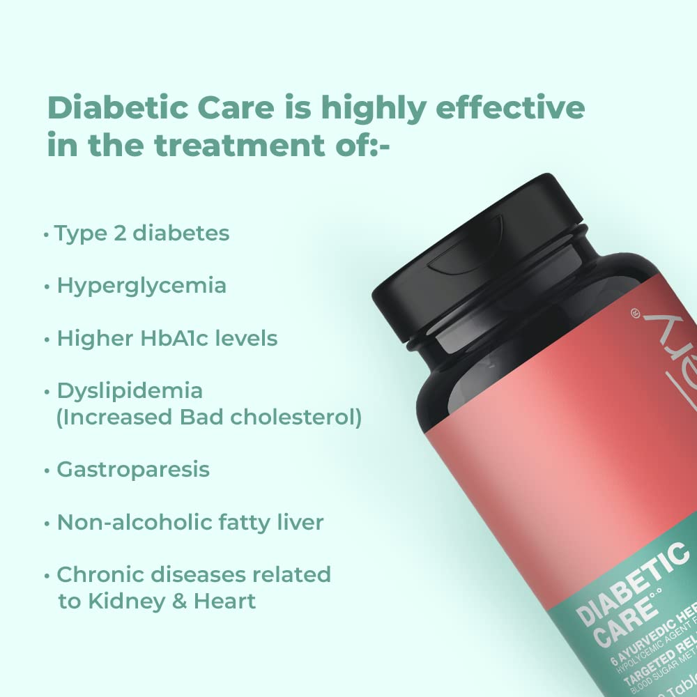 Meadbery Diabetic Care - 9 Herb Formula With Karela Amla Gurmur Bilberry, 60 Veg Tablets Made in India (60 Tablets)