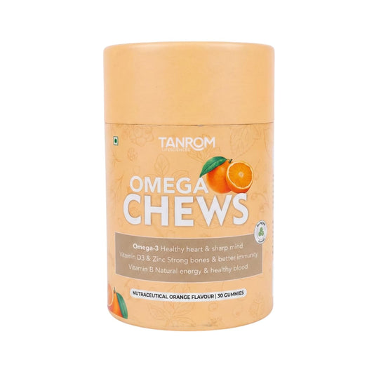 OmegaChews - Daily Orange Flavor Multivitamin Gummies (30 Pack) with Veg Omega-3, Vitamins B, C, D, Iron, Zinc, Calcium, Magnesium for Growing Kids & Busy Families - New Environment Friendly Packaging