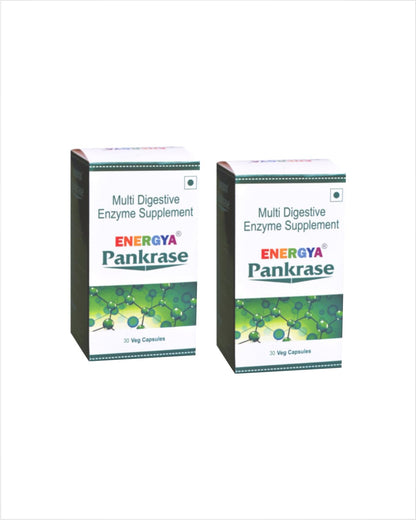 PANKRASE Multidigestive Enzyme Supplement | 12 Broad Spectrum Enzymes for Digestive Health | Relieves Gas & Bloating | Supports Nutrient Absorption & IBS Symptoms | (Pack of 2)