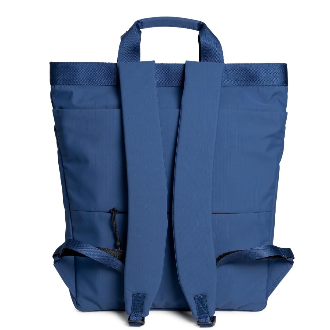 DailyObjects Water Resistant Pivot Carrypack Bag for Men & Women|Fits 13/14/15.6 inch Laptop/Macbook Pro/Air|Lightweight| Backpack (21L)|Office Use/Travel|Multi Pocket|Adjustable Shoulder Strap (Blue)