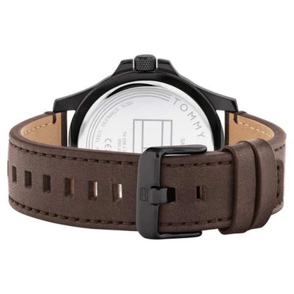 Tommy Hilfiger Black Dial Brown Colour Leather Strap Analog Watch for Men-TH1710530