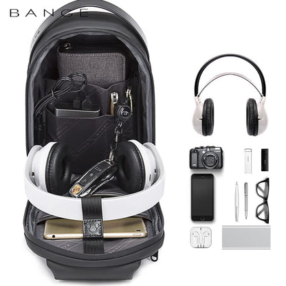 Red Lemon BANGE Waterproof TPU Unisex Travel Crossbody Sling Bag Chest Pack with USB charging (Grey)