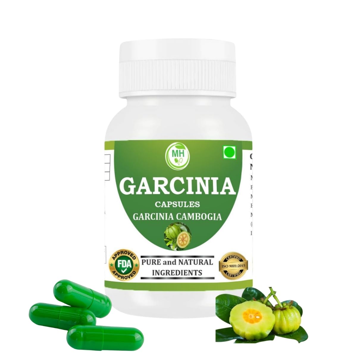 Morsan's Garcinia (Garcinia Cambogia) Capsules, Pack of 60 x 500 mg. Veg. Capsules (1)