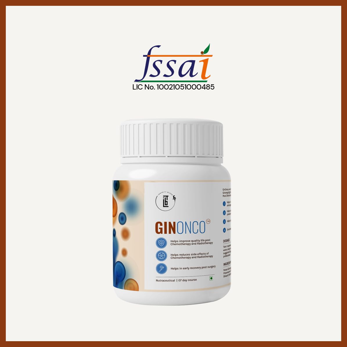 GinOnco Capsules | Advanced Support for Fatigue, Wellbeing & Quality of Life | 7 Capsules