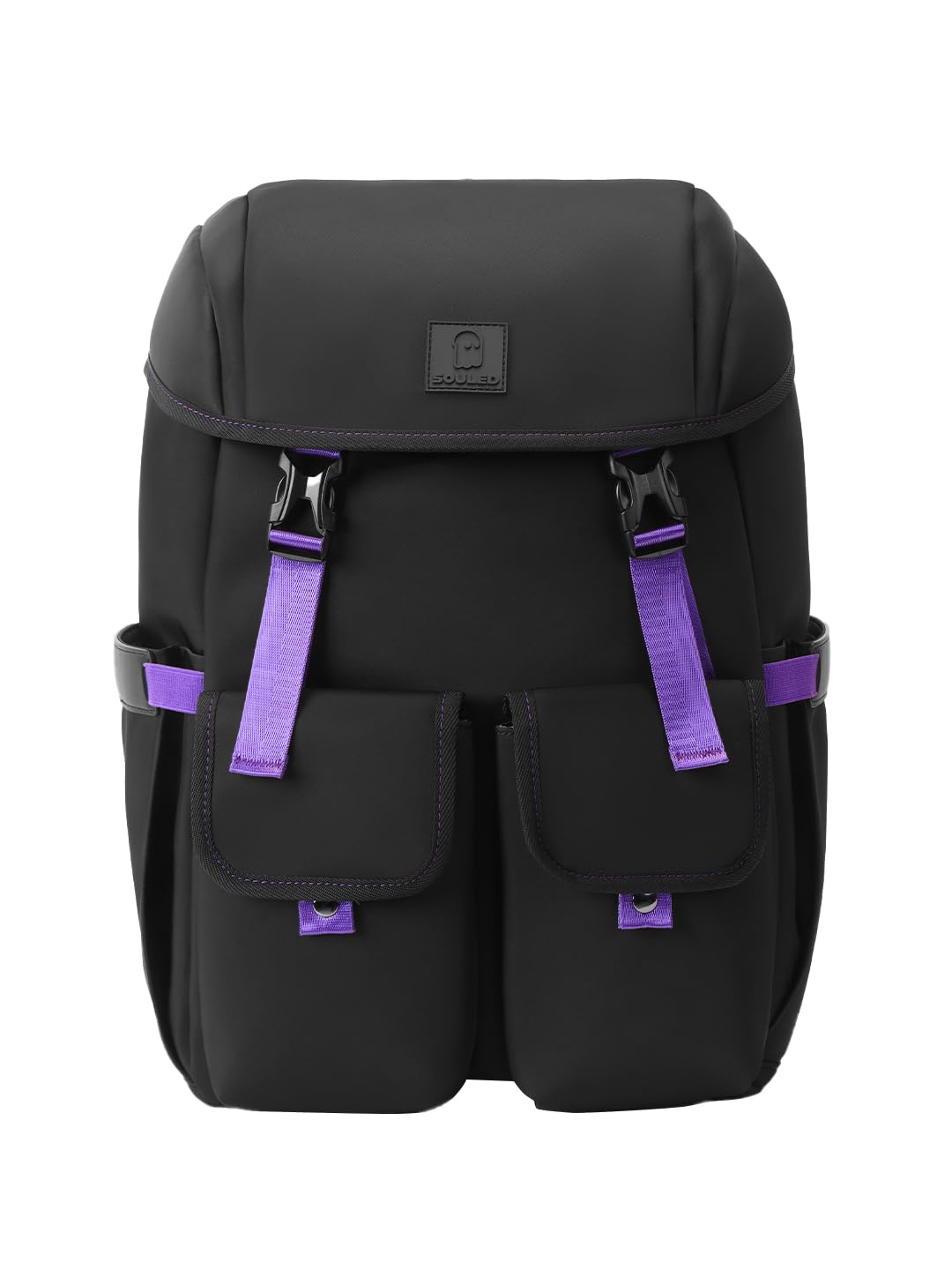 The Souled Store Nebula Backpacks | 19.5L Durable Canvas Laptop Bag for Men & Women | 15.6 Inch Padded Tech Sleeve & Dual Compartment Rucksack – Space Grey
