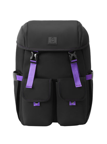 The Souled Store Nebula Backpacks | 19.5L Durable Canvas Laptop Bag for Men & Women | 15.6 Inch Padded Tech Sleeve & Dual Compartment Rucksack – Space Grey