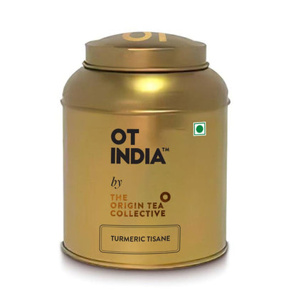 OT INDIA Turmeric Tea - 50 gram (30+ Cups) | Flower Based Whole Leaf Tea | Pure Herbal Tisane- Savory & Spicy | Rich in Antioxidants | Caffeine and Gluten Free |Helps in Boosting Immunity (Pack of 1)