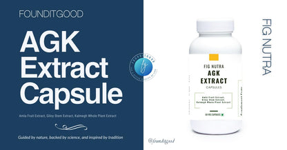 FounditGood FiG Nutra’s AGK Extract Capsules | Herbal Immune Support Supplement | Amla, Giloy, Kalmegh Extracts Blend | 60 Veg Capsules