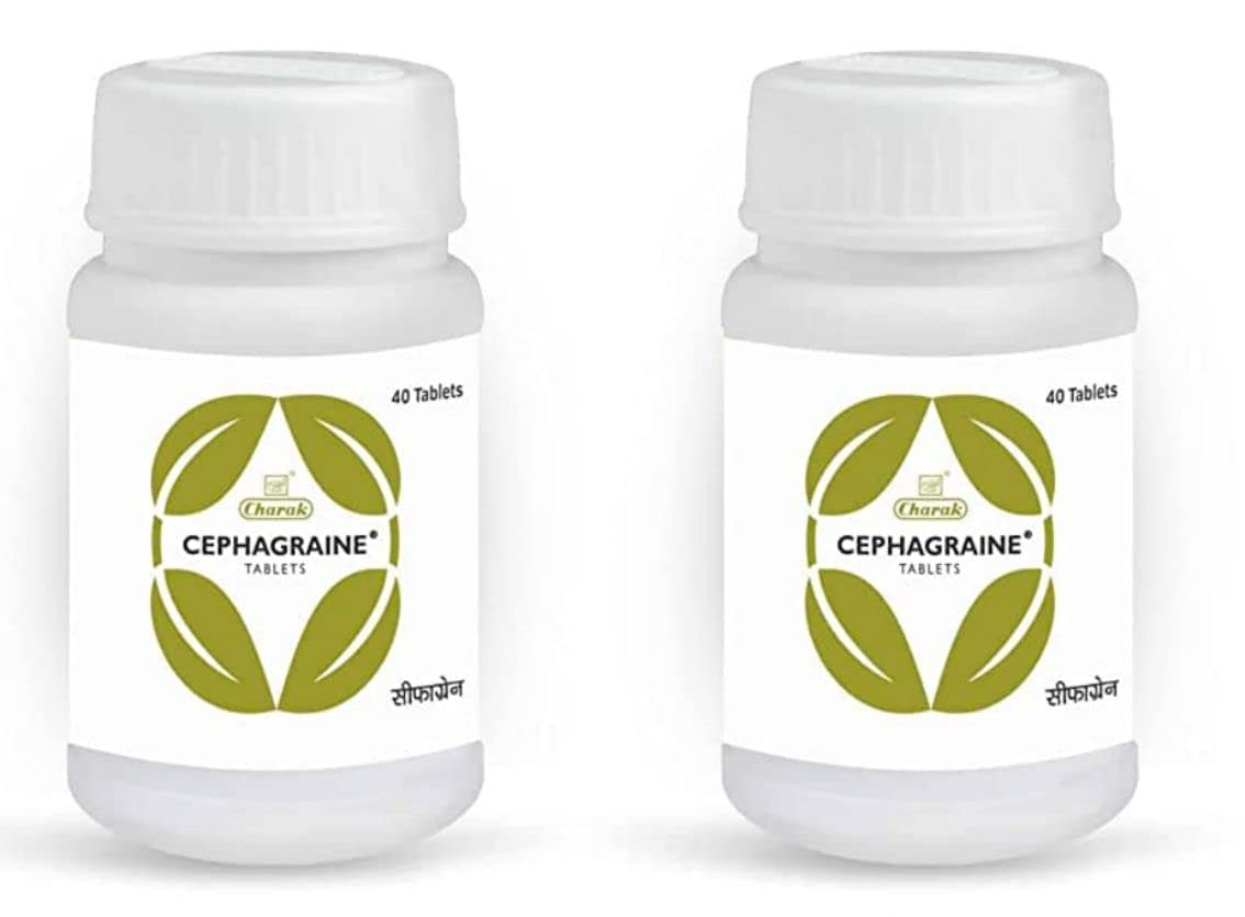 Charak Pharma Cephagraine Tablet Twin Pack for Relief in Sinusitis and Migraine