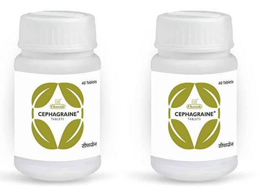 Charak Pharma Cephagraine Tablet Twin Pack for Relief in Sinusitis and Migraine